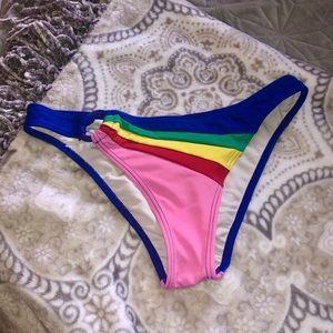Rainbow bikini bottoms